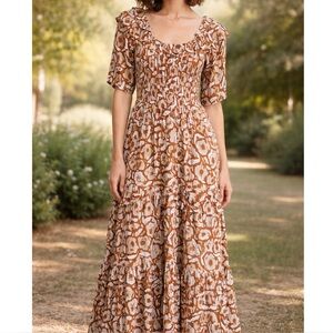 Mister Zimi Women’s Ruffled Tiered Maxi Dress Sz 6